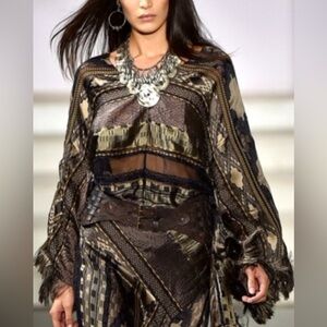 Ralph Lauren 2016 runway collection Filipa fringe trim Top